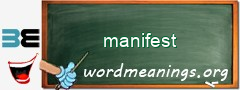 WordMeaning blackboard for manifest